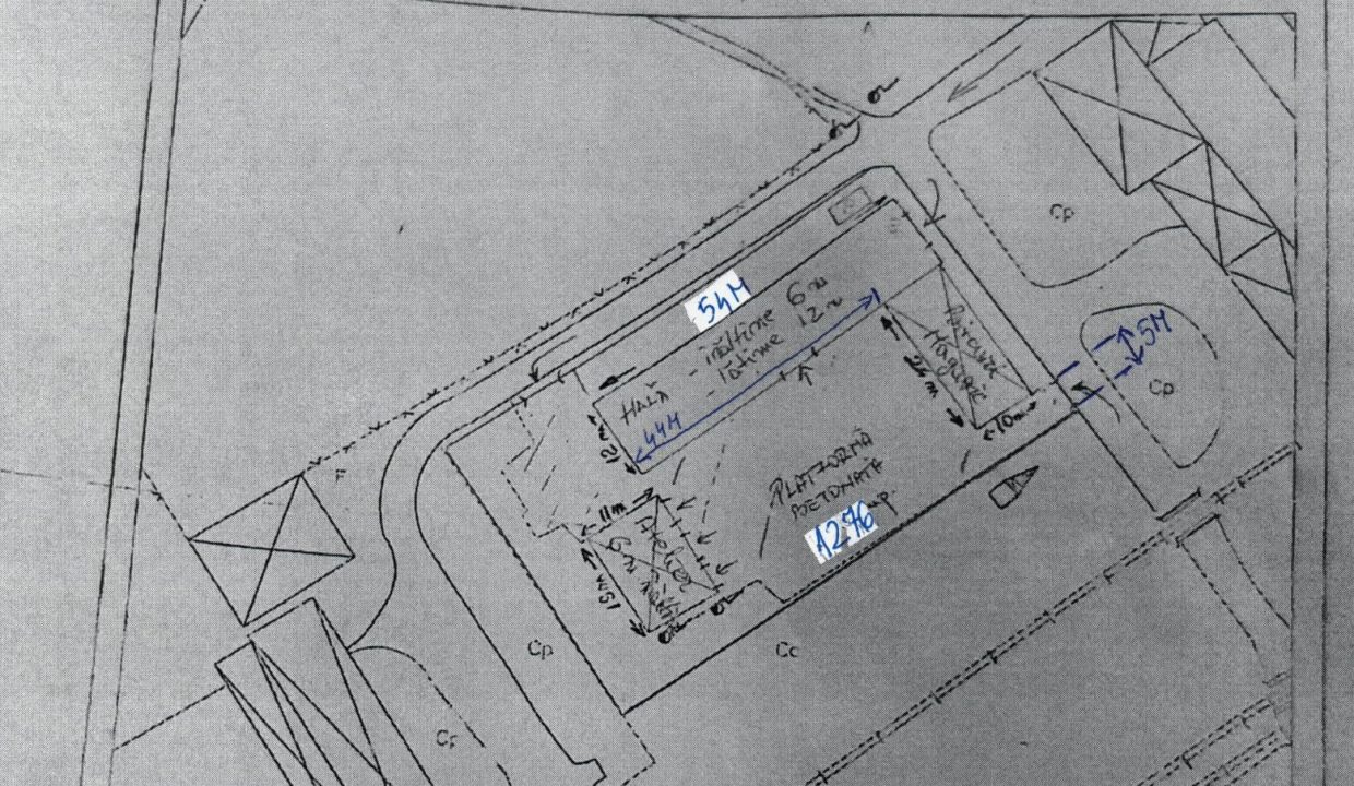 Plan situatie Hala masurat zoomed